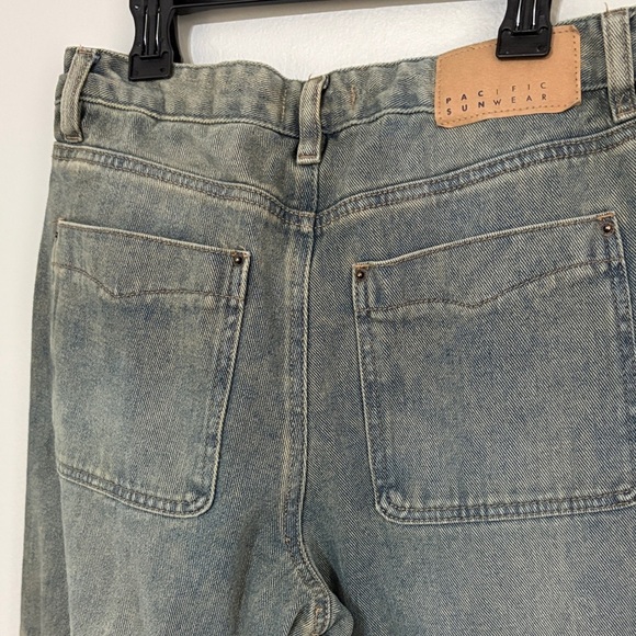 PacSun Faded Blue Denim Pants- Jessie High Rise Baggy - Picture 8 of 11